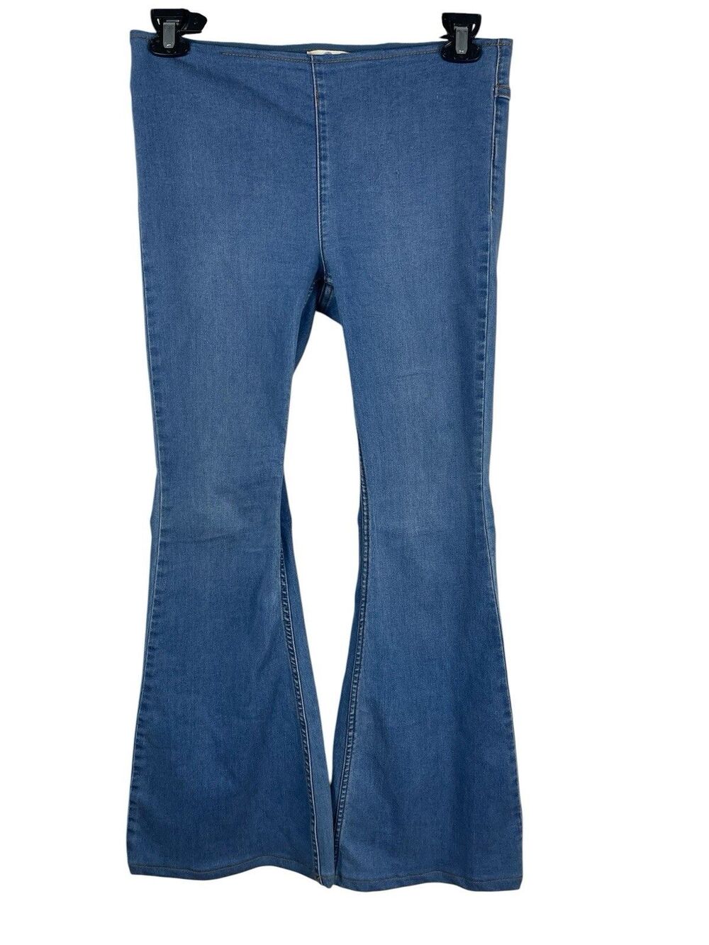 We The Free Pull On Flare Jeans  Size 29 Blue Stretch Bell Bottom Free People